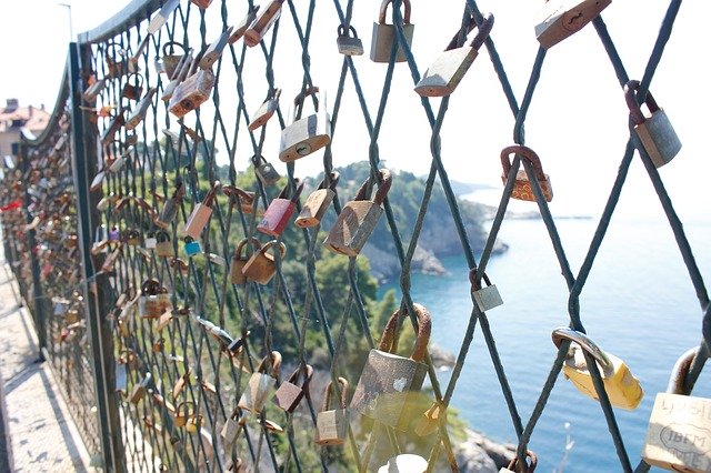 Free download Padlocks Fence Croatia -  free photo or picture to be edited with GIMP online image editor