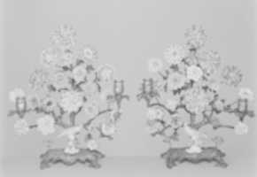 Free download Pair of candelabra with porcelain flowers free photo or picture to be edited with GIMP online image editor