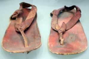 Free download Pair of sandals from the Burial of Amenhotep free photo or picture to be edited with GIMP online image editor