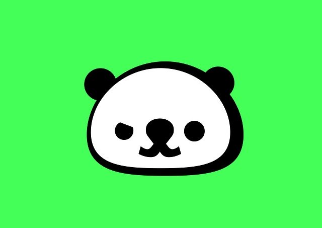 Free download Panda Bear Black And -  free illustration to be edited with GIMP free online image editor