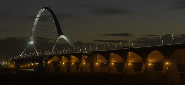 Free download Panorama Bridge Nijmegen -  free photo or picture to be edited with GIMP online image editor