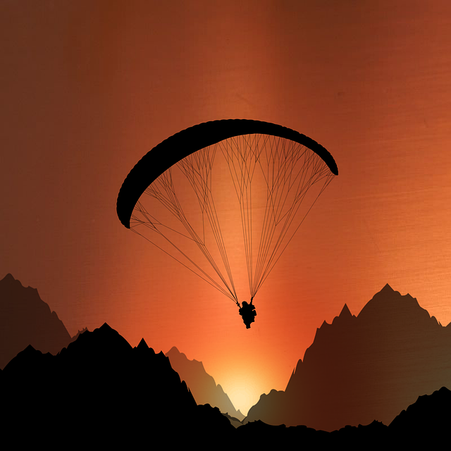 Free download Parachute Mountains Skydiving -  free illustration to be edited with GIMP free online image editor