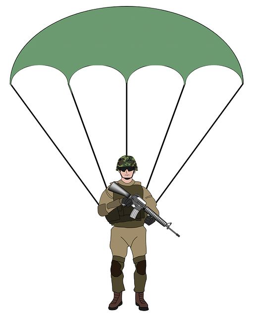 Free download Parachutist Parachute Army -  free illustration to be edited with GIMP free online image editor