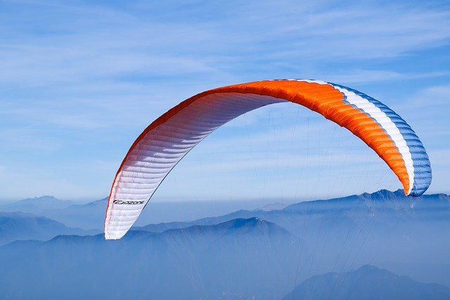 Free download Paragliding Sky Mountains -  free photo or picture to be edited with GIMP online image editor
