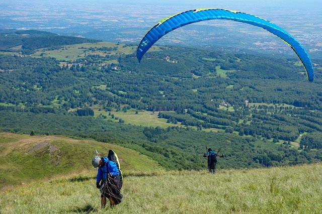 Free download Paragliding Sport Hill -  free photo or picture to be edited with GIMP online image editor