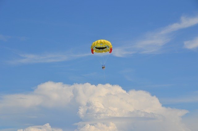 Free download Parasailing Sky Blue -  free photo or picture to be edited with GIMP online image editor