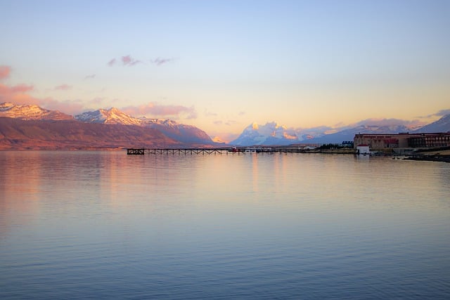 Free download patagonia lake sunset mountains free picture to be edited with GIMP free online image editor