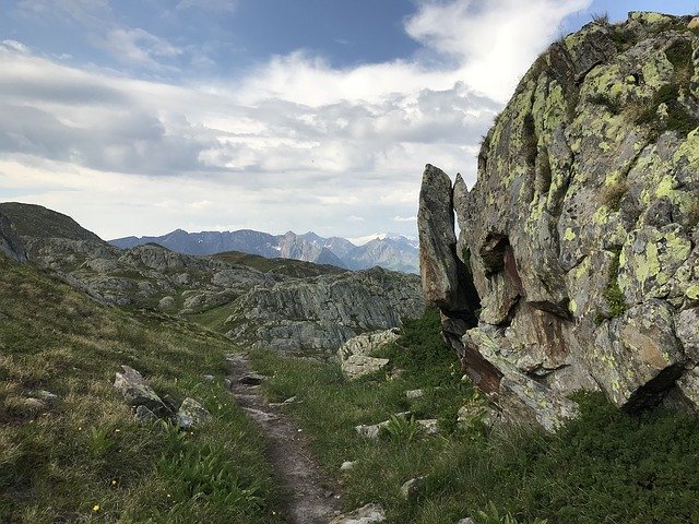 Free download Path Giübin Posmeda Alpine Route -  free photo or picture to be edited with GIMP online image editor