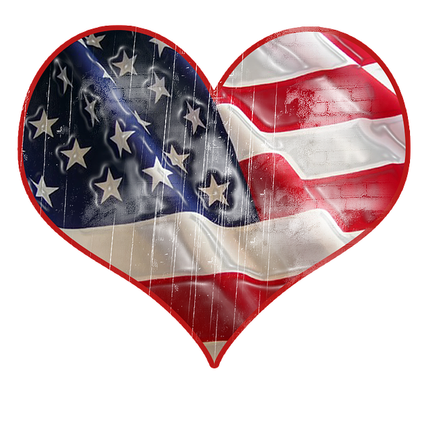 Free download Patriotism Usa Heart -  free illustration to be edited with GIMP free online image editor