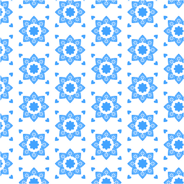 Free download Pattern Blue Flower -  free illustration to be edited with GIMP free online image editor