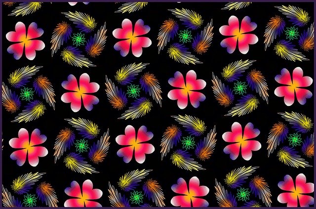 Free download Pattern Flowers Wallpaper -  free illustration to be edited with GIMP free online image editor