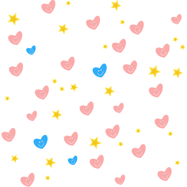 Free download Pattern Hearts Stars -  free illustration to be edited with GIMP free online image editor