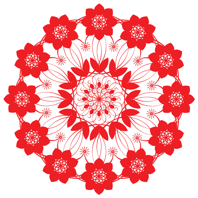 Free download Pattern Red Flower -  free illustration to be edited with GIMP free online image editor