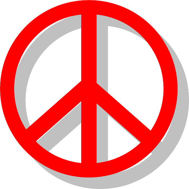 Free download Peace Sign Red - Free vector graphic on Pixabay free illustration to be edited with GIMP free online image editor