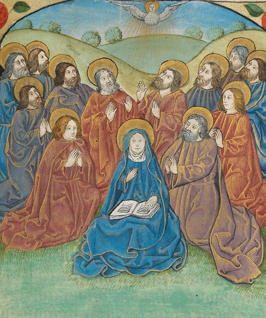 Free download Pentecost Jesus Christ Medieval -  free illustration to be edited with GIMP free online image editor