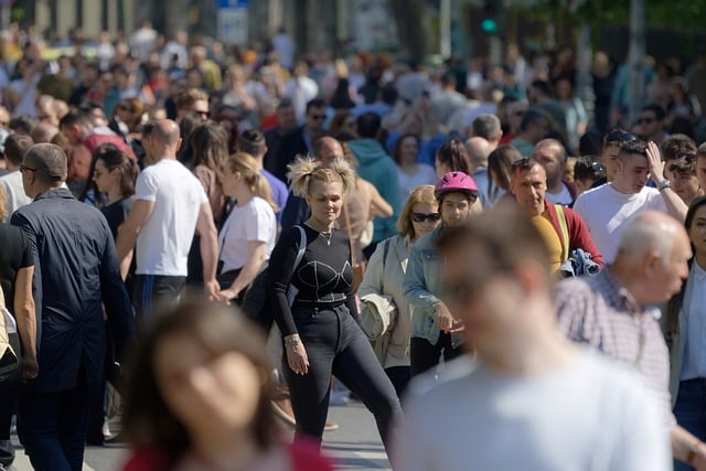 Free download people crowd casual walk promenade free picture to be edited with GIMP free online image editor