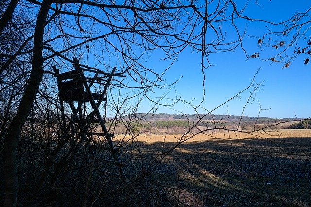 Free download Perch Outlook Hunting Seat Hunter -  free photo or picture to be edited with GIMP online image editor