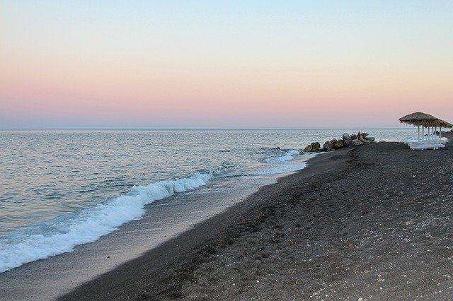 Free download Perissa Santorini Black Beach -  free photo or picture to be edited with GIMP online image editor