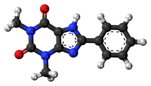 Free download Phenyltheophylline Molecule Model -  free illustration to be edited with GIMP free online image editor