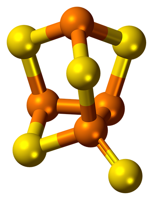 Free download Phosphorus Sulfide Molecule Model -  free illustration to be edited with GIMP free online image editor