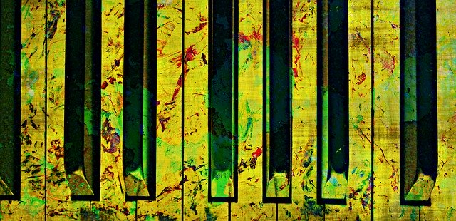 Free download Piano Painted Instrument -  free illustration to be edited with GIMP free online image editor