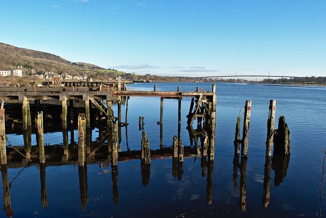 Free download Pier Abandoned Derelict -  free photo or picture to be edited with GIMP online image editor