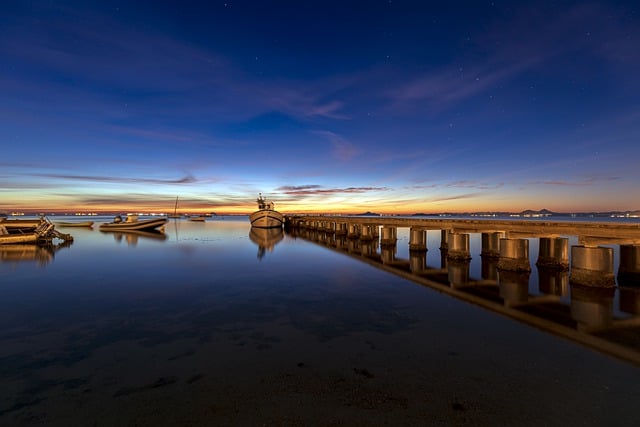 Free download pier dock sunrise sunset boats free picture to be edited with GIMP free online image editor