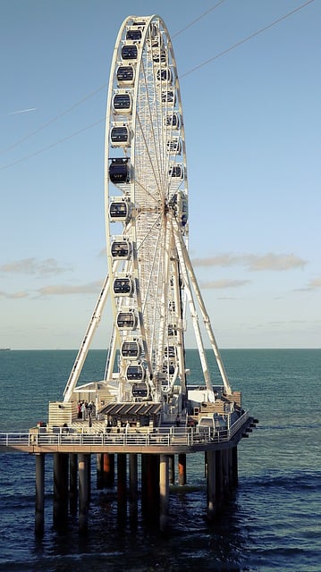 Free download pier outlook landscape ferris wheel free picture to be edited with GIMP free online image editor