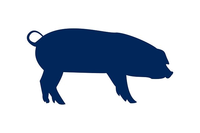 Free download Pig Animal Silhouette -  free illustration to be edited with GIMP free online image editor