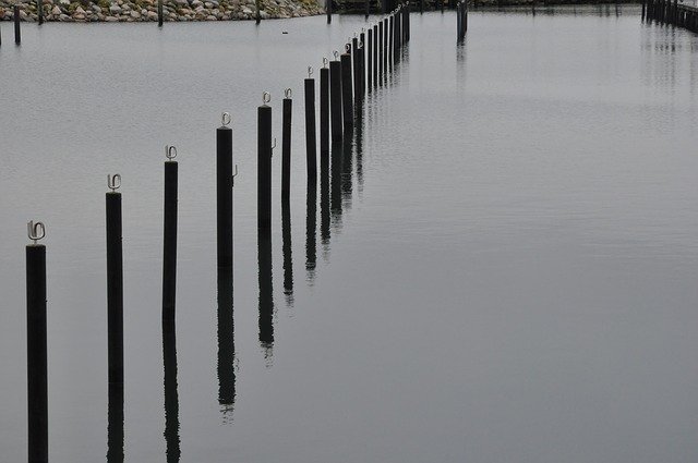 Free download Piles In The Water Sea Docks Wood -  free photo or picture to be edited with GIMP online image editor