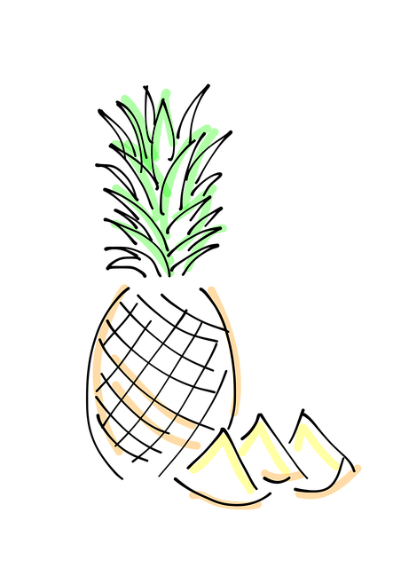 Free download Pineapple Fruit Vegetables -  free illustration to be edited with GIMP free online image editor