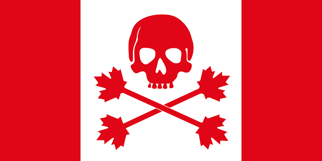 Free download Pirate Flag Canada - Free vector graphic on Pixabay free illustration to be edited with GIMP free online image editor