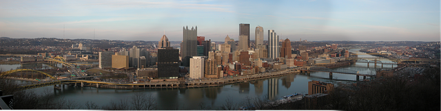 Free download Pittsburgh Cityscape Riverside -  free illustration to be edited with GIMP free online image editor