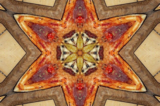 Free download Pizza Mandala Yantra -  free illustration to be edited with GIMP free online image editor