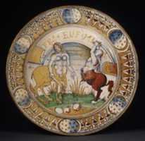 Free download Plate depicting a centaur and a centauress free photo or picture to be edited with GIMP online image editor