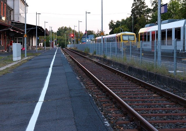 Free download Platform Railcar Railway Station -  free photo or picture to be edited with GIMP online image editor