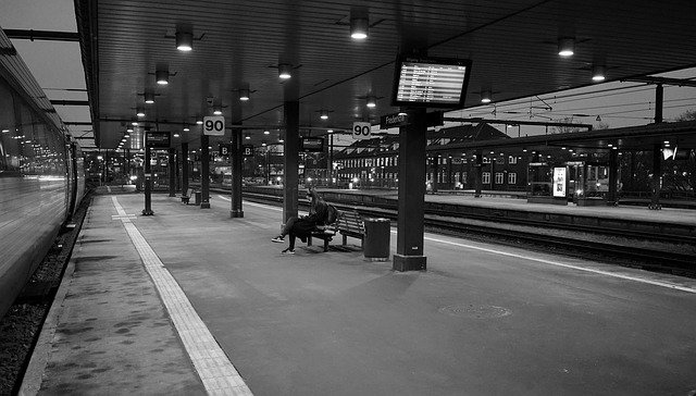 Free download Platform Wait Railway Station -  free photo or picture to be edited with GIMP online image editor