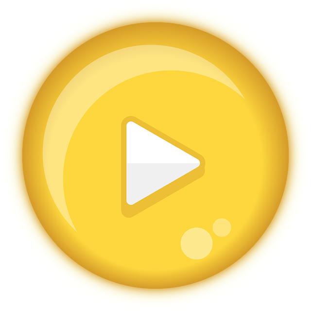 Free download Play Button Yellow -  free illustration to be edited with GIMP free online image editor