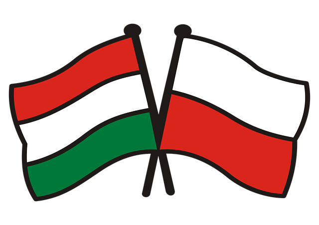 Free download Poland Hungary Flags National - Free vector graphic on Pixabay free illustration to be edited with GIMP free online image editor