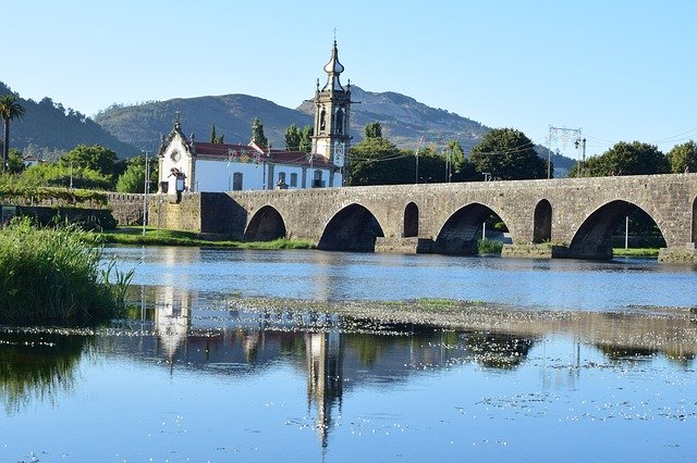 Free download Portugal The Lima River Bridge -  free photo or picture to be edited with GIMP online image editor