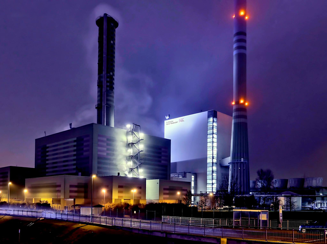 Free download Power Plant Surreal At Night -  free illustration to be edited with GIMP free online image editor