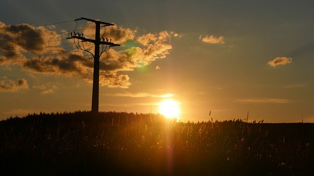 Free download Power Poles Evening Current -  free photo or picture to be edited with GIMP online image editor