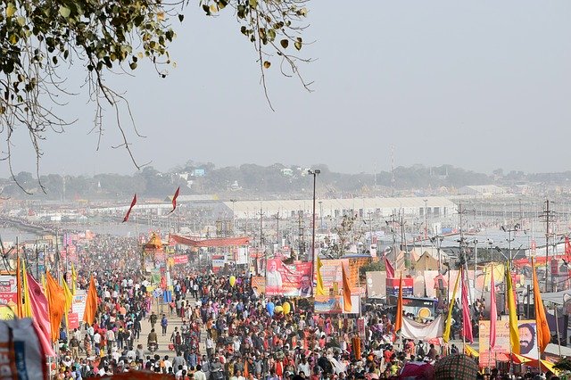 Free download Pragraj Kumbh Crowd -  free photo or picture to be edited with GIMP online image editor