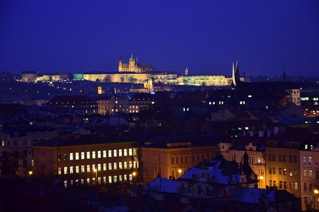 Free download Prague Castle Winter -  free photo or picture to be edited with GIMP online image editor