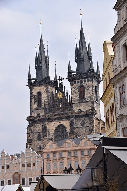 Free download Prague Church Tourism Middle -  free photo or picture to be edited with GIMP online image editor