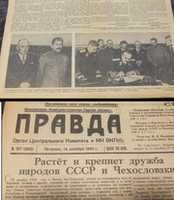 Free download Pravda 1943 Benes Stalin. Communism Czech USSR free photo or picture to be edited with GIMP online image editor