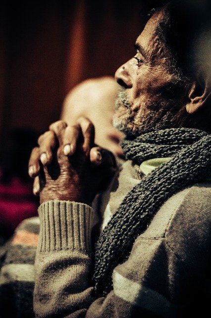 Free download praying old man mr scarf free picture to be edited with GIMP free online image editor