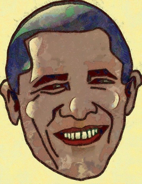 Free download President Cartoon Barack Obama -  free illustration to be edited with GIMP free online image editor