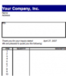 Free download Price Quote Template 1 DOC, XLS or PPT template free to be edited with LibreOffice online or OpenOffice Desktop online