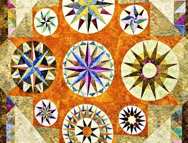 Free download Prize Winning Quilt Circular Star -  free illustration to be edited with GIMP free online image editor